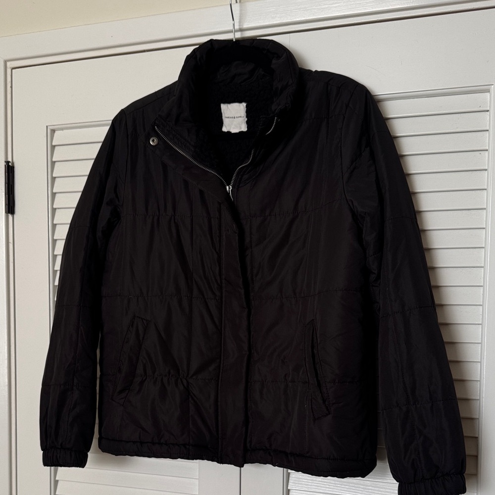 Thread & Supply Black Quilted Jacket